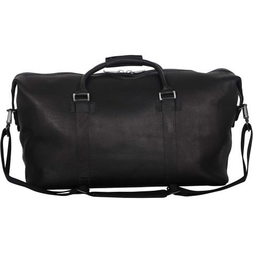 Kenneth Cole Reaction I Beg To Duff-er Full-Grain Colombian Leather Top Zip 20 Carry-On Duffel Travel Bag