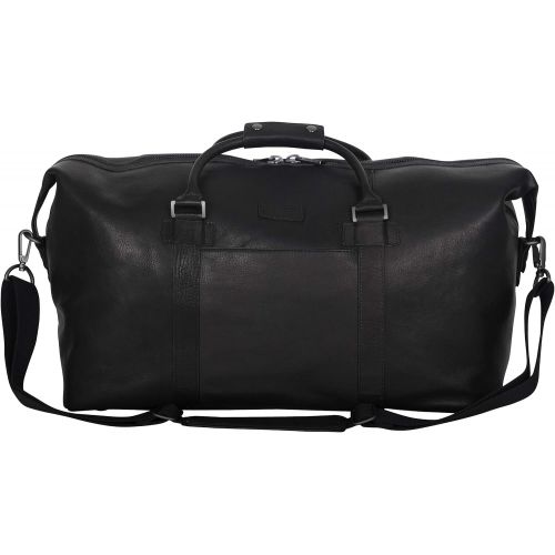  Kenneth Cole Reaction I Beg To Duff-er Full-Grain Colombian Leather Top Zip 20 Carry-On Duffel Travel Bag