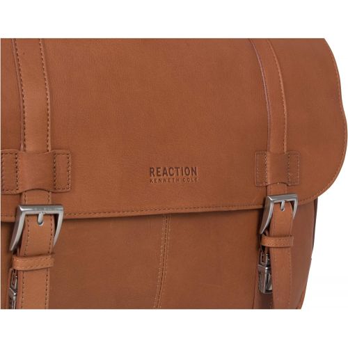  Kenneth Cole Reaction Show Business Full-Grain Colombian Leather Dual Compartment Flapover 15.6-inch Laptop Business Portfolio