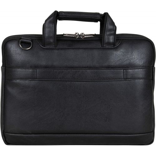  Kenneth Cole Reaction ProTec Pebbled Vegan Leather Slim 16 Laptop & Tablet Business Briefcase Bag