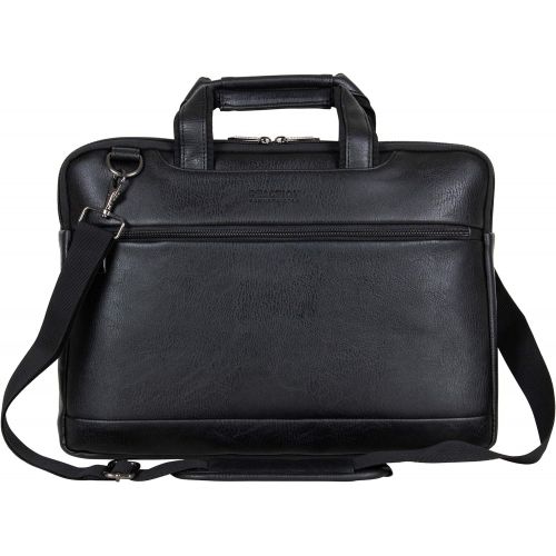  Kenneth Cole Reaction ProTec Pebbled Vegan Leather Slim 16 Laptop & Tablet Business Briefcase Bag