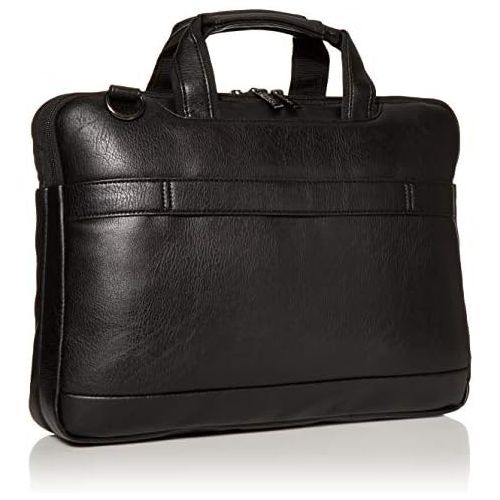  Kenneth Cole Reaction ProTec Pebbled Vegan Leather Slim 16 Laptop & Tablet Business Briefcase Bag