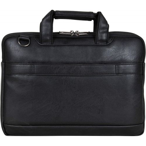  [아마존베스트]Kenneth Cole Reaction ProTec Faux Pebbled Leather Slim 16 Laptop Business Briefcase / Tablet Bag, Black