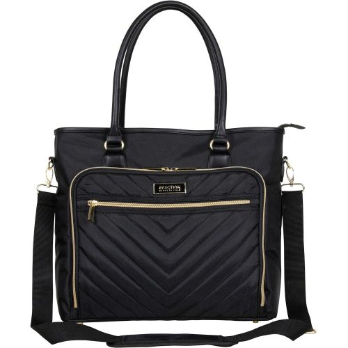  [아마존베스트]Kenneth Cole Reaction Womens Chelsea Chevron Quilted 15 Laptop & Tablet Business Computer Tote Bag