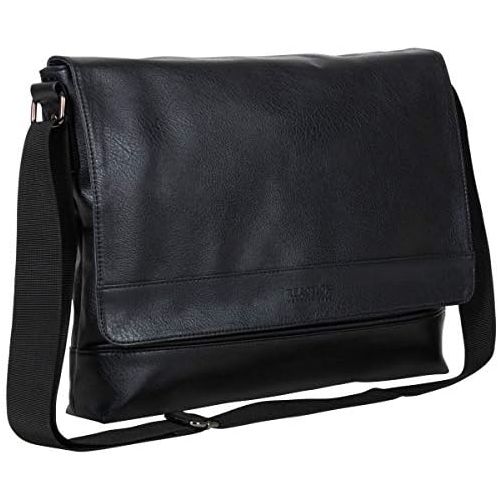  [아마존베스트]Kenneth Cole Reaction Grand Central Vegan Leather Laptop & Tablet Crossbody Travel Messenger Bag