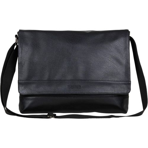  [아마존베스트]Kenneth Cole Reaction Grand Central Vegan Leather Laptop & Tablet Crossbody Travel Messenger Bag