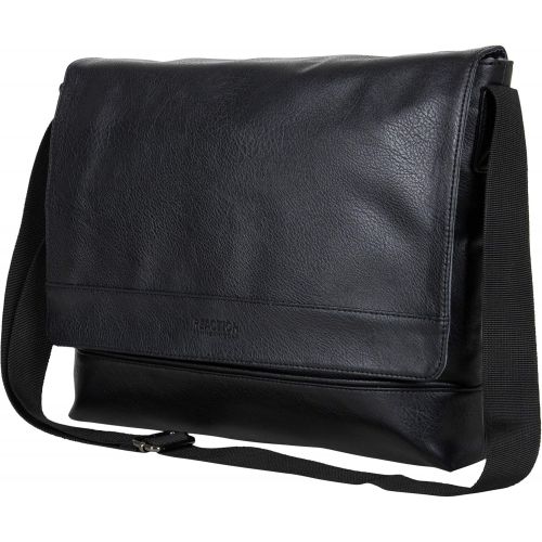  [아마존베스트]Kenneth Cole Reaction Grand Central Vegan Leather Laptop & Tablet Crossbody Travel Messenger Bag