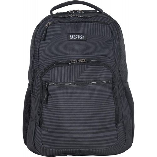  Kenneth+Cole+REACTION Kenneth Cole Reaction Back-stripe Printed Polyester Dual Compartment 15.6 Laptop Backpack Laptop Backpack