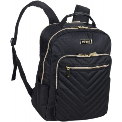  Kenneth+Cole+REACTION Kenneth Cole Reaction Womens Chevron Quilted Polyester Twill 15.6 Laptop Backpack Backpack