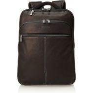 Kenneth Cole REACTION Kenneth Cole Reaction Colombian Leather Double Compartment Ez-scan 16” Laptop Business Backpack, Cognac, One Size