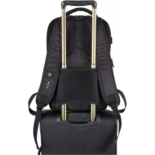  Kenneth Cole REACTION Kenneth Cole Reaction 1680d Polyester Dual Compartment 15.6 Laptop Backpack with USB Port (RFID), Black