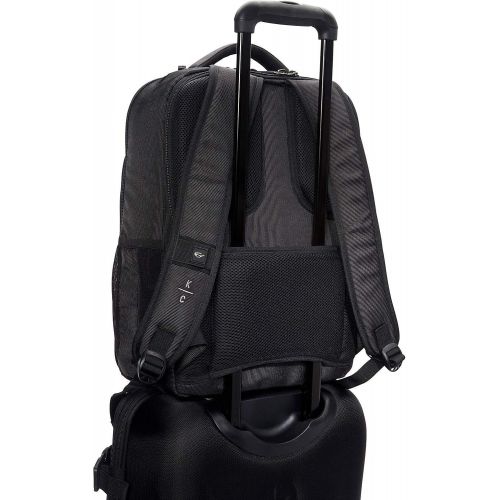  Kenneth Cole REACTION Kenneth Cole Reaction 1680d Polyester Dual Compartment 15.6 Laptop Backpack with USB Port (RFID), Black