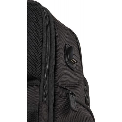  Kenneth Cole REACTION Kenneth Cole Reaction 1680d Polyester Dual Compartment 15.6 Laptop Backpack with USB Port (RFID), Black