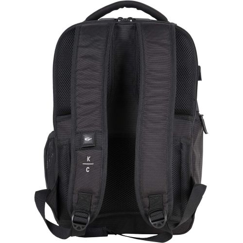  Kenneth Cole REACTION Kenneth Cole Reaction 1680d Polyester Dual Compartment 15.6 Laptop Backpack with USB Port (RFID), Black