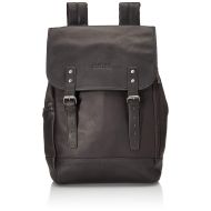 Kenneth Cole REACTION Kenneth Cole Reaction Colombian Leather Single Compartment Flapover 14.1” Laptop Backpack (RFID), Brown