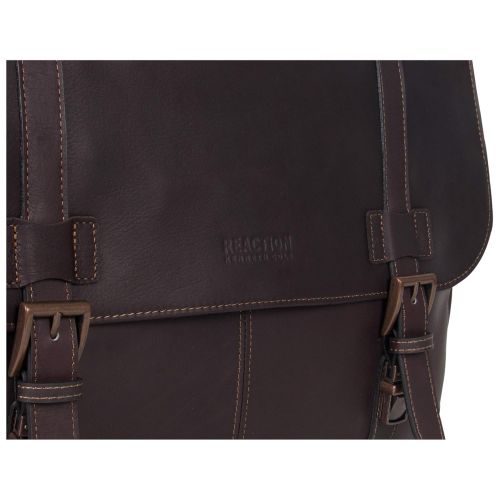  Kenneth Cole Reaction Show Business Full-Grain Colombian Leather Dual Compartment Flapover 15.6-inch Laptop Business Portfolio