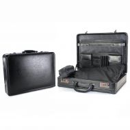 Kenneth Cole REACTION Kenneth Cole Reaction Manhattan Leather Single Compartment Expandable 17 Laptop Attache, Black