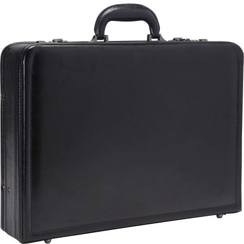  Kenneth Cole REACTION Kenneth Cole Reaction Manhattan Leather Single Compartment Expandable 17 Laptop Attache, Black