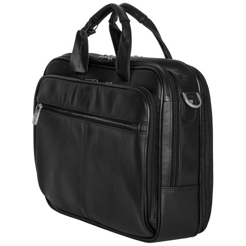  Kenneth Cole REACTION Kenneth Cole Reaction Genuine Leather Dual Compartment 15.4 Laptop Portfolio, Black