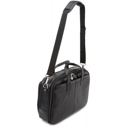  Kenneth Cole REACTION Kenneth Cole Reaction Genuine Leather Dual Compartment 15.4 Laptop Portfolio, Black