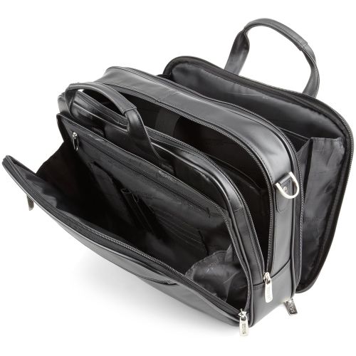  Kenneth Cole REACTION Kenneth Cole Reaction Genuine Leather Dual Compartment 15.4 Laptop Portfolio, Black