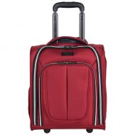 Kenneth Cole REACTION Kenneth Cole Reaction Lincoln Square 16 1680d Polyester 2-Wheel Underseater Carry-on, Red