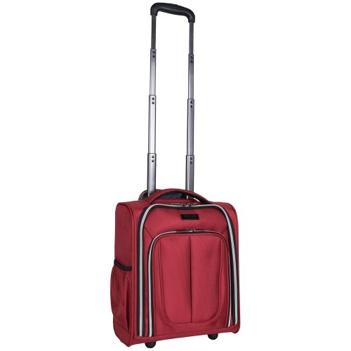  Kenneth Cole REACTION Kenneth Cole Reaction Lincoln Square 16 1680d Polyester 2-Wheel Underseater Carry-on, Red