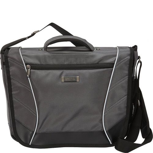  Kenneth Cole REACTION Kenneth Cole Reaction 17 Crossbody Laptop Messenger Bag Charcoal