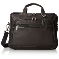 Kenneth Cole REACTION Kenneth Cole Reaction Colombian Leather Dual Compartment Top Zip 16 Laptop Portfolio, Black