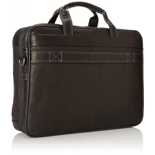  Kenneth Cole REACTION Kenneth Cole Reaction Colombian Leather Dual Compartment Top Zip 16 Laptop Portfolio, Black