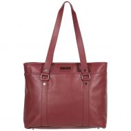 Kenneth Cole REACTION Kenneth Cole Reaction Womens Downtown Darling Leather Single Compartment 16 Laptop Tote, Red