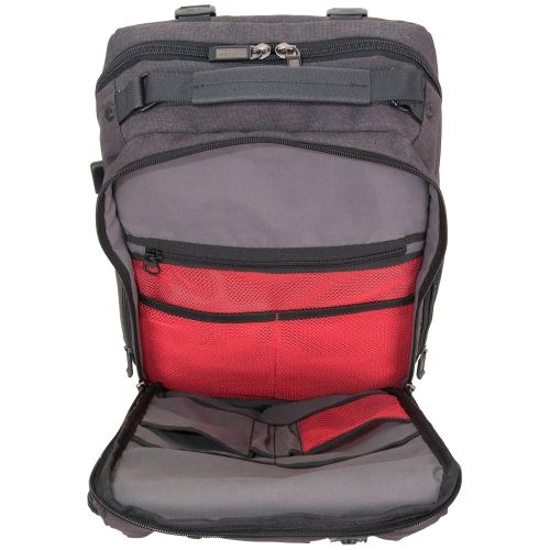  Kenneth Cole REACTION Kenneth Cole Reaction 600d Polyester Dual Compartment 15.6” Laptop Travel Backpack, Charcoal