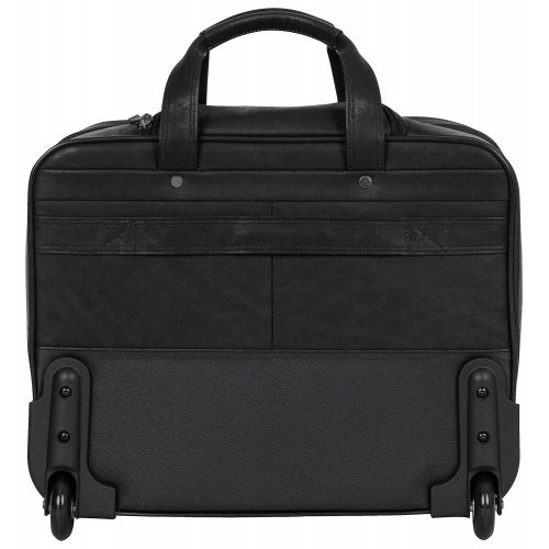  Kenneth Cole REACTION Kenneth Cole Reaction Colombian Leather 15.6 Top Zip Wheeled Laptop Portfolio, Black