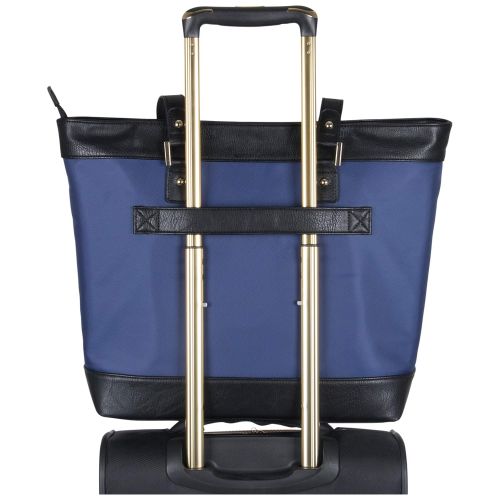  Kenneth Cole REACTION Kenneth Cole Reaction Womens Runway Call Nylon-Twill Top Zip 16 Laptop & Tablet Business Tote, Navy