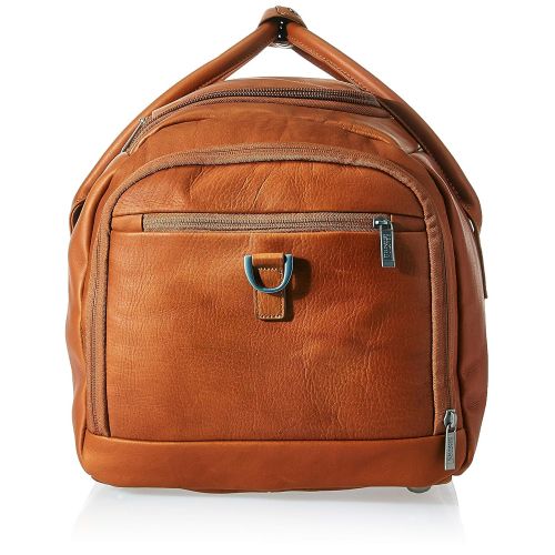  Kenneth Cole REACTION Kenneth Cole Reaction Duff Guy Colombian Leather 20 Single Compartment Top Load Travel Duffel Bag, Cognac