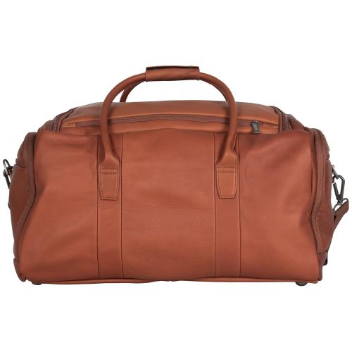  Kenneth Cole REACTION Kenneth Cole Reaction Duff Guy Colombian Leather 20 Single Compartment Top Load Travel Duffel Bag, Cognac