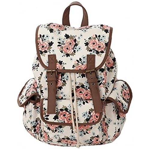  [아마존베스트]Kenox Canvas School College Backpack/bookbags for Girls/students/women