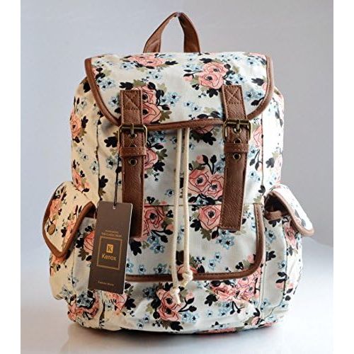  [아마존베스트]Kenox Canvas School College Backpack/bookbags for Girls/students/women