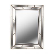 Kenroy Home Lens Accent Wall Mirror 38 Inches by 28 Inches Silver