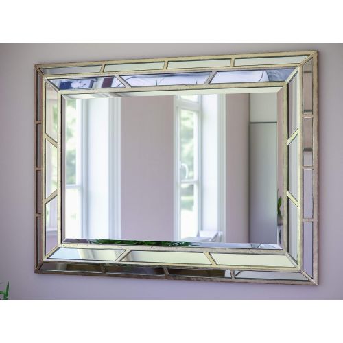  Kenroy Home Lens Accent Wall Mirror 38 Inches by 28 Inches Silver