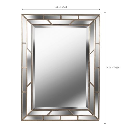  Kenroy Home Lens Accent Wall Mirror 38 Inches by 28 Inches Silver