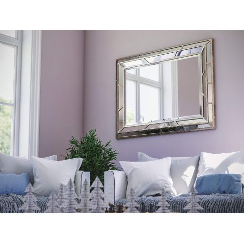  Kenroy Home Lens Accent Wall Mirror 38 Inches by 28 Inches Silver