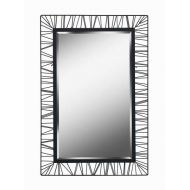 Kenroy Home 60239 Rectangular Wall Mirror 38 Inch Height, 26 Inch Width, 1 Inch Ext Black Finish