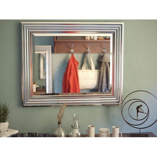  Kenroy Home Lyonesse Floor Mirror, 66 H x 30 W, Chrome 66 x 30