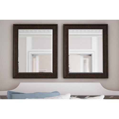  Kenroy Home Classic Beveled Mirror with Bronze Finish Frame,36 Inch Height, 30 Inch Width, 2 Inch Ext. with Bronze Finish with Gold Highlight