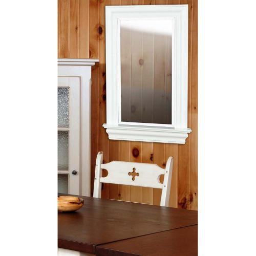  Kenroy Home Juliet Wall Mirror, 34-Inch Height, 34-Inch Width, Gloss White