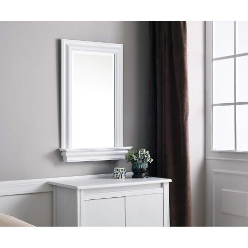  Kenroy Home Juliet Wall Mirror, 34-Inch Height, 34-Inch Width, Gloss White