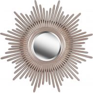 Kenroy Home Modern Wall Mirror ,36 Inch Height, 36 Inch Diameter, 1.5 Inch Ext with Antique Silver Finish with Warm Highlights