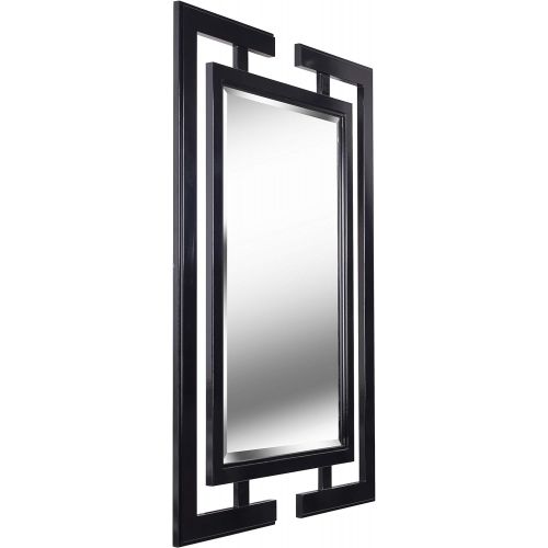  Kenroy Home Casual Wall Mirror ,41 Inch Height, 0.75 Inch Length, 29 Inch Width with Gloss Black