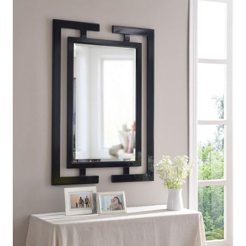  Kenroy Home Casual Wall Mirror ,41 Inch Height, 0.75 Inch Length, 29 Inch Width with Gloss Black